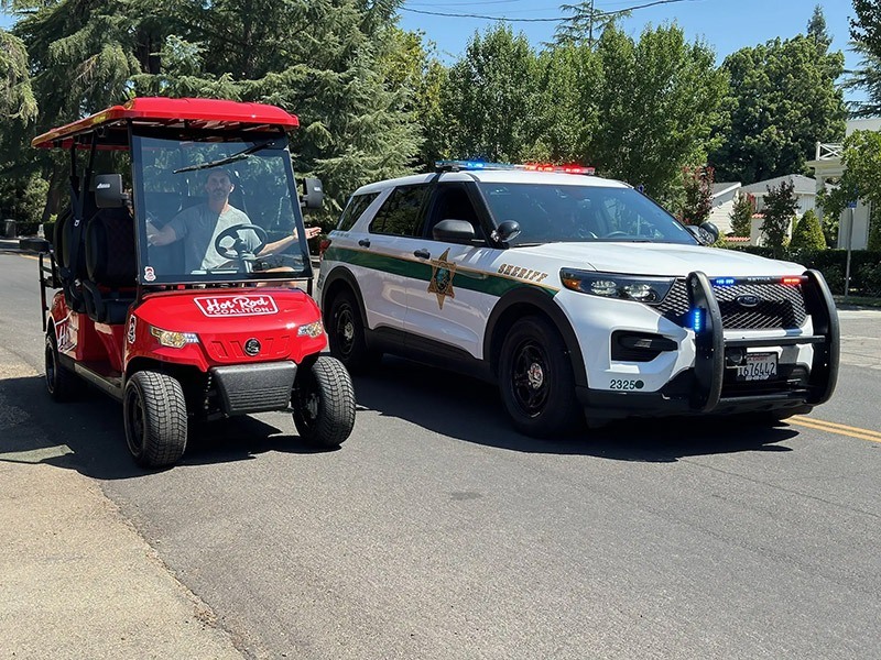 Anthony in Cart and Sherriff